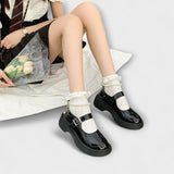 Perlas - Prabangūs perliniai Mary Jane odiniai batai