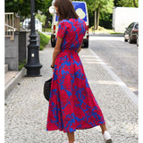 Amelie – Midi Gėlių Suknelė, Reguliuojama ir Patogi