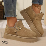 Aurora | Platforminiai batai iš dirbtinės zomšos su šiltu pamušalu ir neslystančiu padu