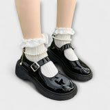 Perlas - Prabangūs perliniai Mary Jane odiniai batai