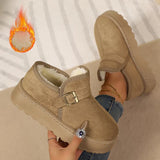 Aurora | Platforminiai batai iš dirbtinės zomšos su šiltu pamušalu ir neslystančiu padu