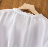 Kissina | Išsiuvinėta medvilninė ir lino blusa