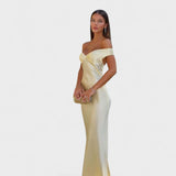 Bárbara | Maxi suknelė iš satino be nugaros