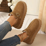 Aurora | Platforminiai batai iš dirbtinės zomšos su šiltu pamušalu ir neslystančiu padu