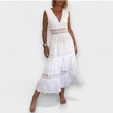 Kim | Nėriniuotas Suknelė su V formos Iškirpte