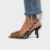 Liorina – Slingback su leopardų išvaizda