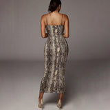 Leopardas | Seksualus Šalikas su Leopardų Raštu ir Plonomis Petnešomis