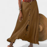 Ilga pusiau skaidri sijonas su iškirpte