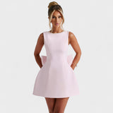 Carrie - Mini suknelė su perlų juostele