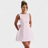 Carrie - Mini suknelė su perlų juostele