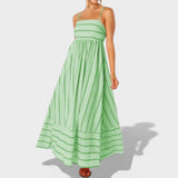 Isabel - Ilga dryžuota suknelė