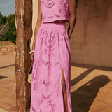 Moise | Rožinė Nėrinių Komplektas