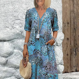 Lia | Moteriška Midi Suknelė Iš Lengvos Medžiagos