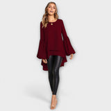 Aria - Tobula pavasario blusa su apvaliu iškirpimu