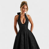 Effie - Midi suknelė su V formos iškirpte