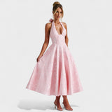 Effie - Midi suknelė su V formos iškirpte