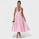 Effie - Midi suknelė su V formos iškirpte