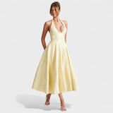 Effie - Midi suknelė su V formos iškirpte