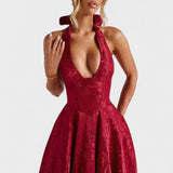 Effie - Midi suknelė su V formos iškirpte