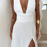 Selena | Sklandus Suknelė su Išskirtiniu Kirpimu