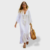 Eva™ ｜Vasaros Suknelė iš Medvilnės ir Lino