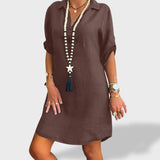 Vitória™ | Vasaros Lino Suknelė