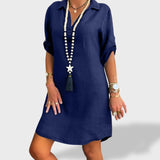 Vitória™ | Vasaros Lino Suknelė