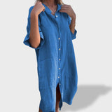 Beatriz™｜Laisvas Lino Suknelė