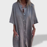 Beatriz™｜Laisvas Lino Suknelė