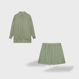 Maud | Elegantiškas lino marškinių ir šortų komplektas