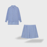 Maud | Elegantiškas lino marškinių ir šortų komplektas