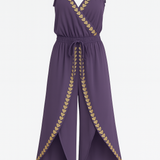 Lorena | Suknelė Mono su Auksiniais Akcentais ir Iškirptėmis