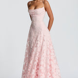 Francisa™ | Ilga Suknelė su Nėriniuotu Korsetu