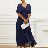 Helena | Helena Midi Suknelė Oficialiai su V formos iškirpte