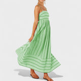 Isabel - Ilga dryžuota suknelė