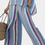 Laura | Daisy Rinkinys Dryžuotas Mėlynos Violetinės Elegantiškos