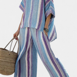 Laura | Daisy Rinkinys Dryžuotas Mėlynos Violetinės Elegantiškos