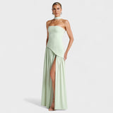 Maliyah suknelė - Asimetrinis kirpimas Mėtų