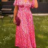 Sandra | Elegantiška maxi suknelė su V formos iškirpte