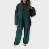 Ingrid – Plus Size Acanalado Stiliaus Komplektas