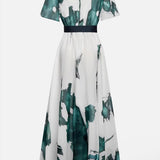 Vanessa™ | Ilga Suknelė su Akvarelės Raštu