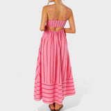 Isabel - Ilga dryžuota suknelė