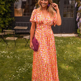 Sandra | Elegantiška maxi suknelė su V formos iškirpte