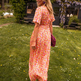 Sandra | Elegantiška maxi suknelė su V formos iškirpte