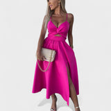 Dieviškas Dangaus – Midi Suknelė su Priekiniais Iškirptais