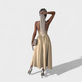 Dieviškas Dangaus – Midi Suknelė su Priekiniais Iškirptais