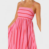 Isabel - Ilga dryžuota suknelė