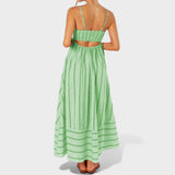 Isabel - Ilga dryžuota suknelė