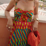 Aria | Maxi suknelė be rankovių su abstrakčiu raštu