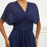 Helena | Helena Midi Suknelė Oficialiai su V formos iškirpte